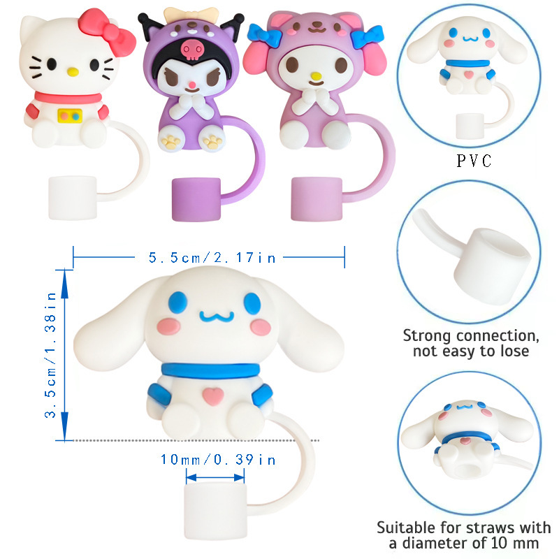 Tapa de pajita de 10mm Tapa de aislamiento transfronterizo Taza de hielo Taza de agua Stanley Stanley Tapa de pajita a prueba de polvo de PVC