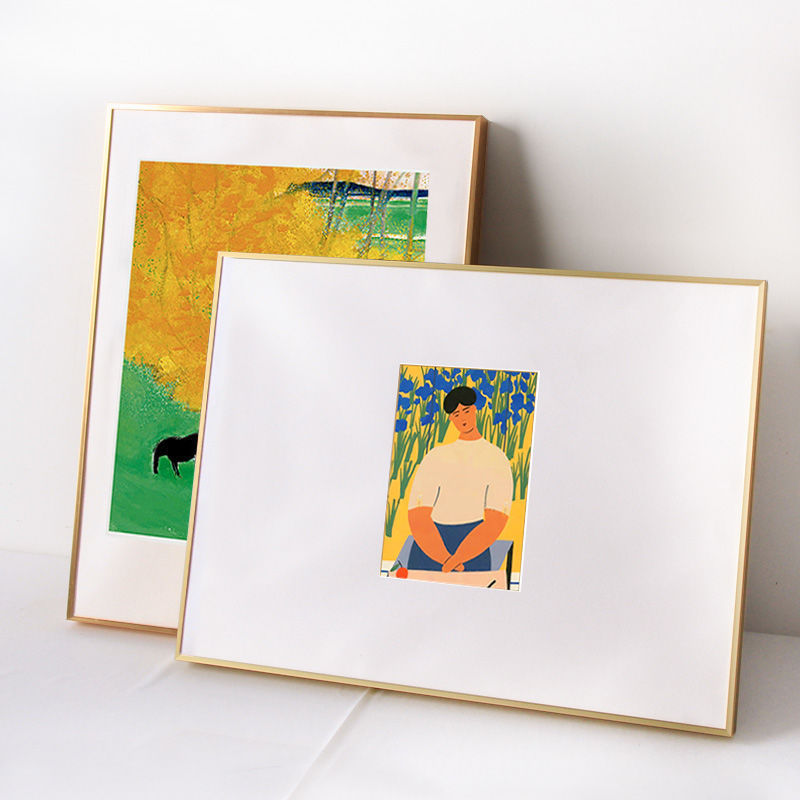 Simple Creative Aluminum Alloy Photo Frame Fixed Any Size Mounted Poster Puzzle Picture Frame Wall Fixed Thin Narrow Side Making Simple Creative Aluminum Alloy Photo Frame Fixed Any Size Mounted Poster Puzzle Picture Frame Wall Fixed Thin Narrow Side Making