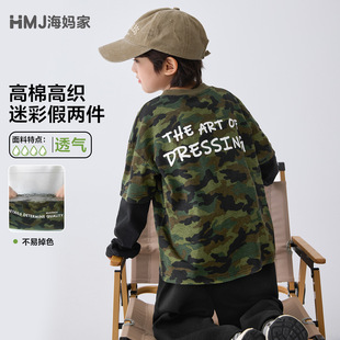 男童纯棉t恤长袖