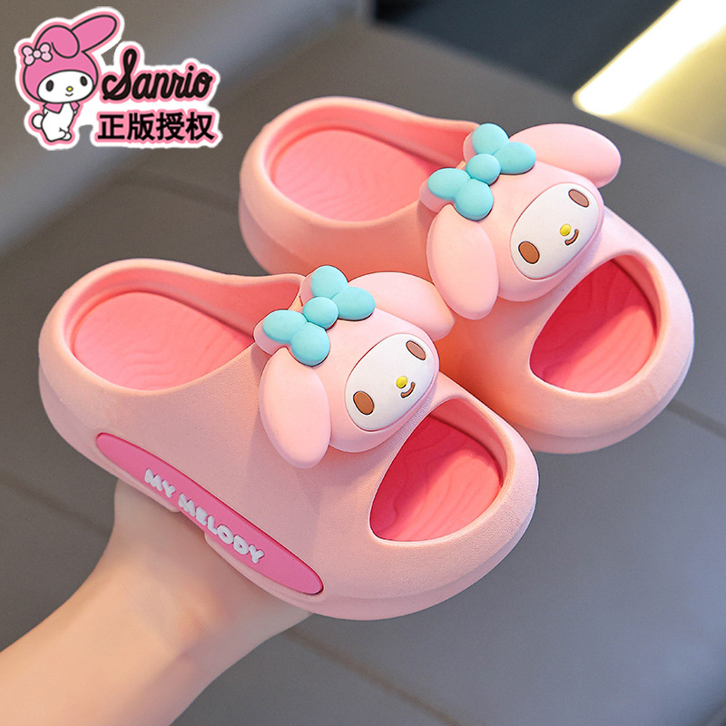 Sanrio verano niños zapatillas antideslizantes para niñas con base suave Kulomi baño para padres e hijos zapatillas para niños