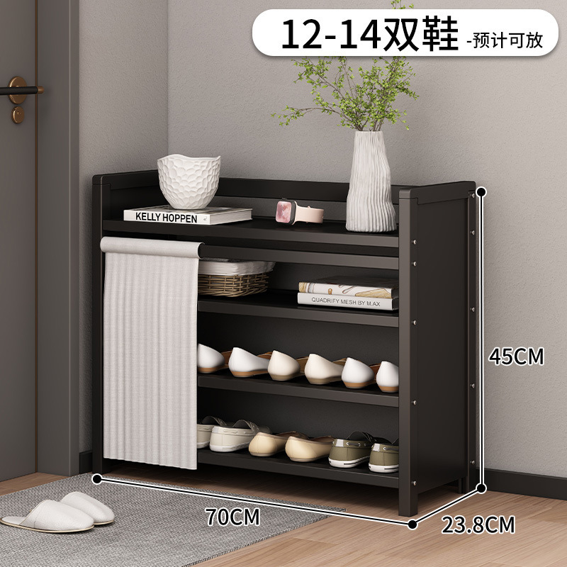 折りたたみシューズラック多層設置不要ホームドア一体型省スペース防塵大容量収納シューズラック|undefined