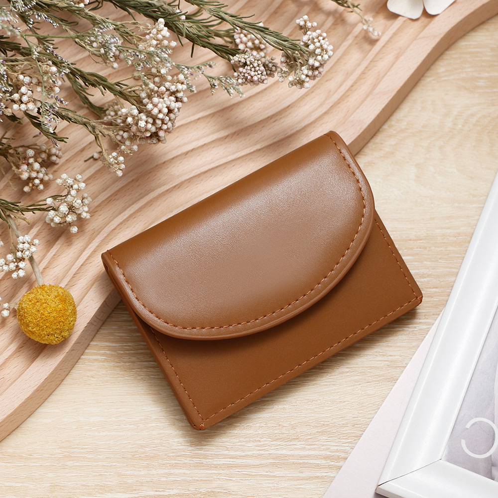 Nuevo bolso de tarjeta para mujer Versión coreana del bolso de tarjeta de color sólido simple para niñas Monedero transfronterizo pequeño y simple al por mayor