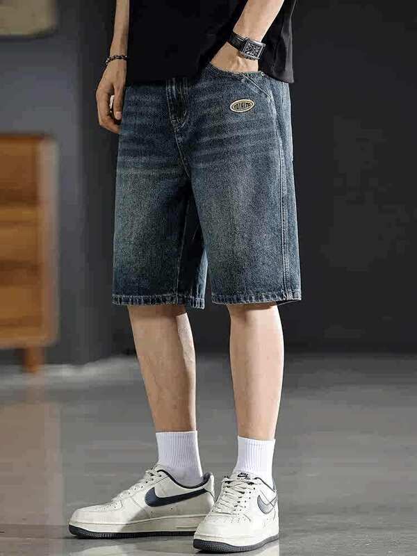 Summer Denim Shorts for Men, 2026 New Style, Loose Fit, Large Size, Trendy Versatile Men's Shorts, Nostalgic Five-Point Mid-Length Shorts