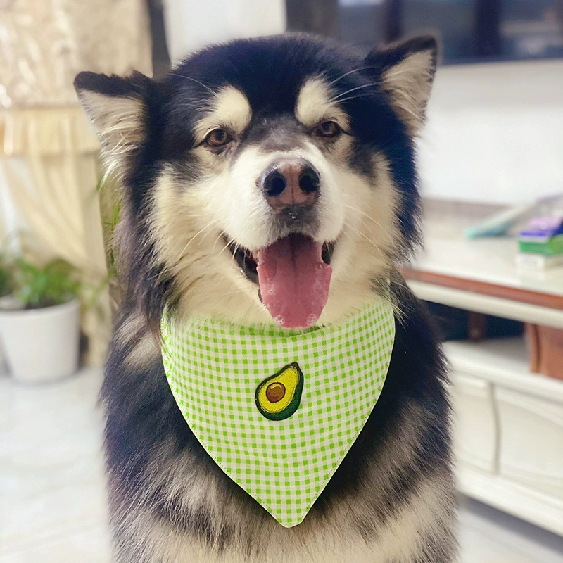 Оригинальная оптовая продажа практических треугольных полотенец для больших собак с регулируемой шеей милые домашние кошки авокадо