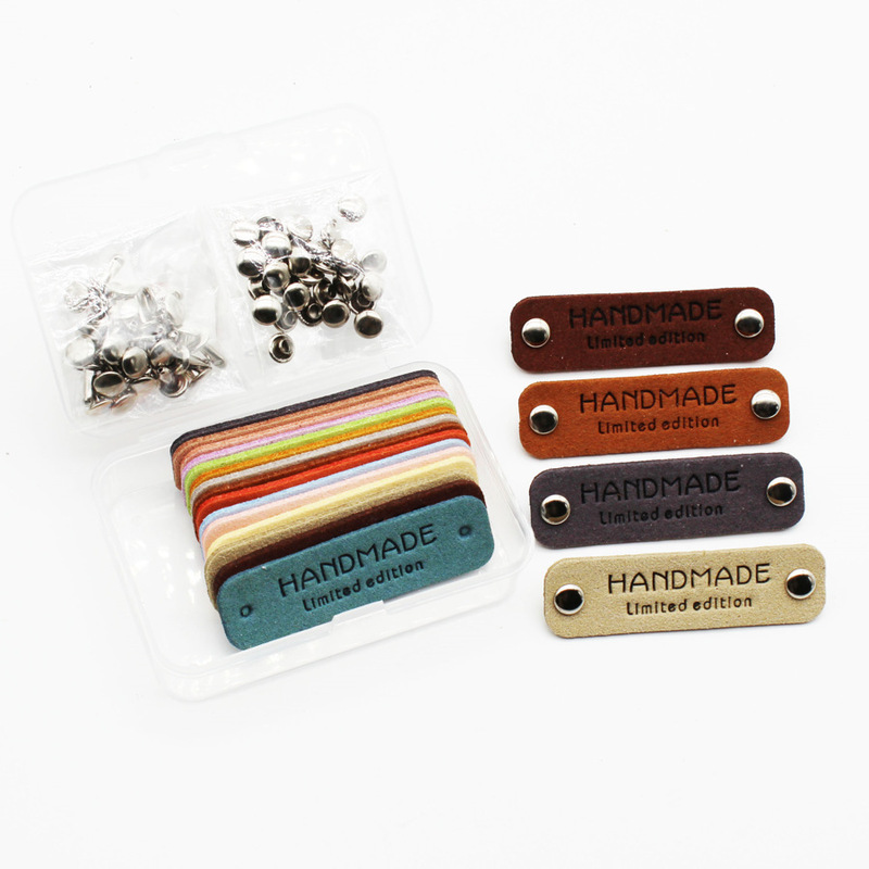 15 Colors/Boxed Containing 30 Sets of Rivets Handmade Multi-Color Labels Simple Letter Embossed Decorative Labels Label 15 Colors/Boxed Containing 30 Sets of Rivets Handmade Multi-Color Labels Simple Letter Embossed Decorative Labels Label