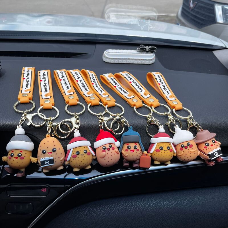 New Cartoon Doll Keychain Small Pendant Cute Southern Potato Car Keychain Decoration Small Gift