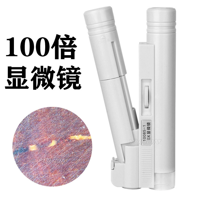 100-кратный двухтрубный светодиодный светофокусирующий микроскоп на открытом воздухе классный эксперимент обучающее увеличительное стекло для студентов и детей