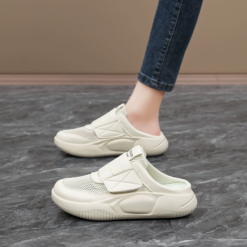 Женская обувь на мягком подошве фекалий 2025 летом полые ленивые носки