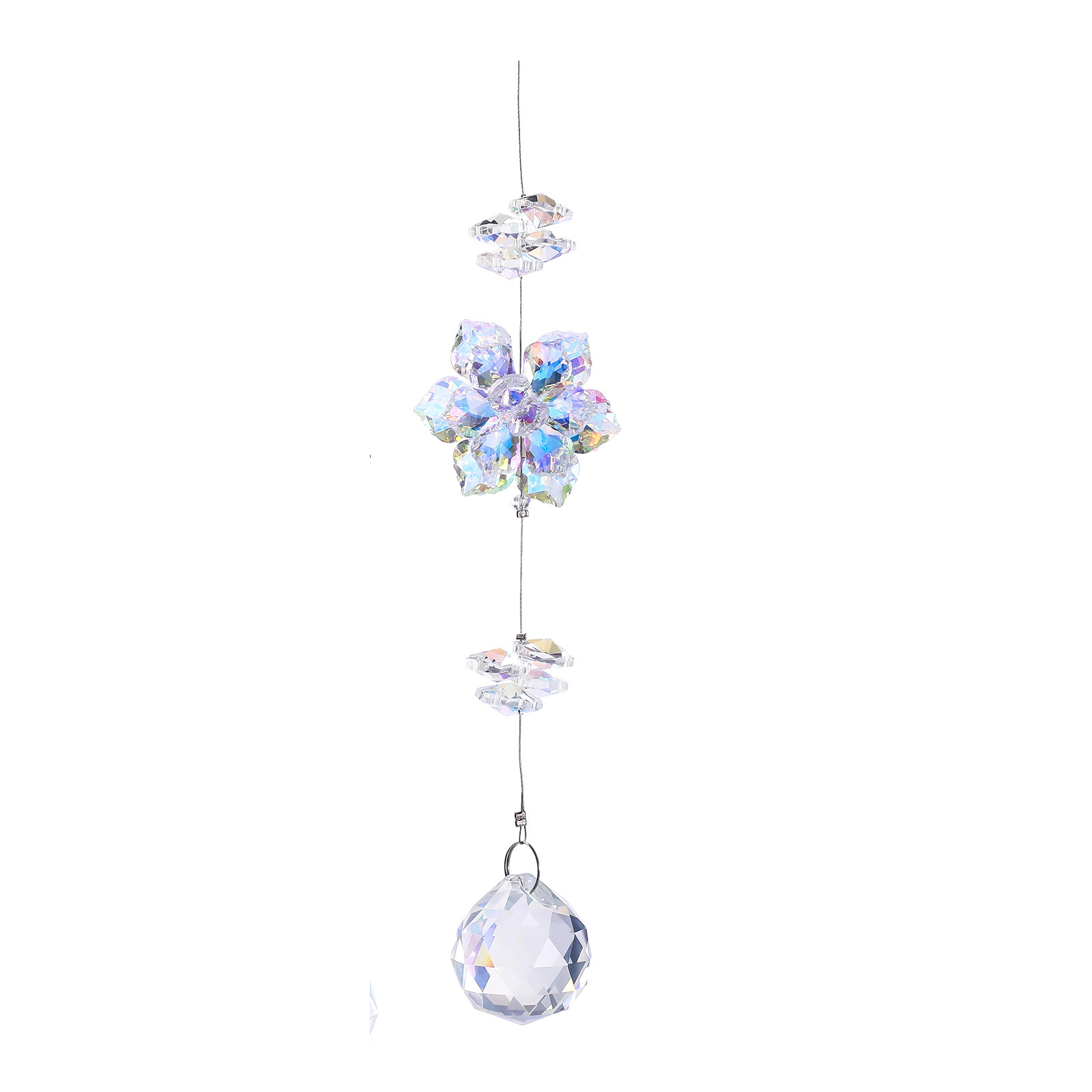 Holiday, Daily Occasion Crystal, Crystal Material Simple Style Flower Crystal Crystal Suncatcher Wind Chime Wall Art
