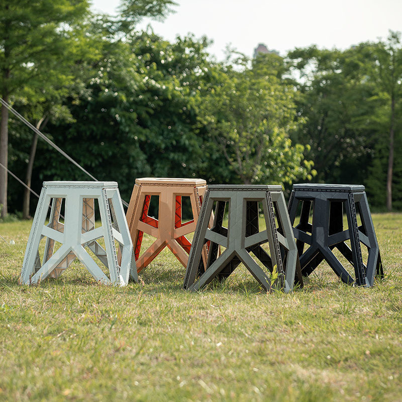 Taburete plegable portátil al aire libre que acampa taburete portátil taburete plástico taburete pequeño taburete bajo de los niños que cambian el taburete cuadrado taburete de pesca