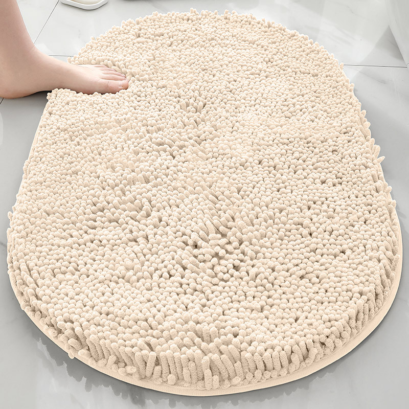TEMU venta caliente esterillas de piso de cheneil de espesamiento alfombra de absorción de agua fuerte alfombra de puerta antideslizante inodoro alfombra de cama cama image 42