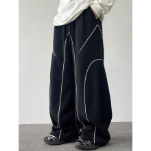 E 44123 Stripe wide leg sweatpants ������������羳����