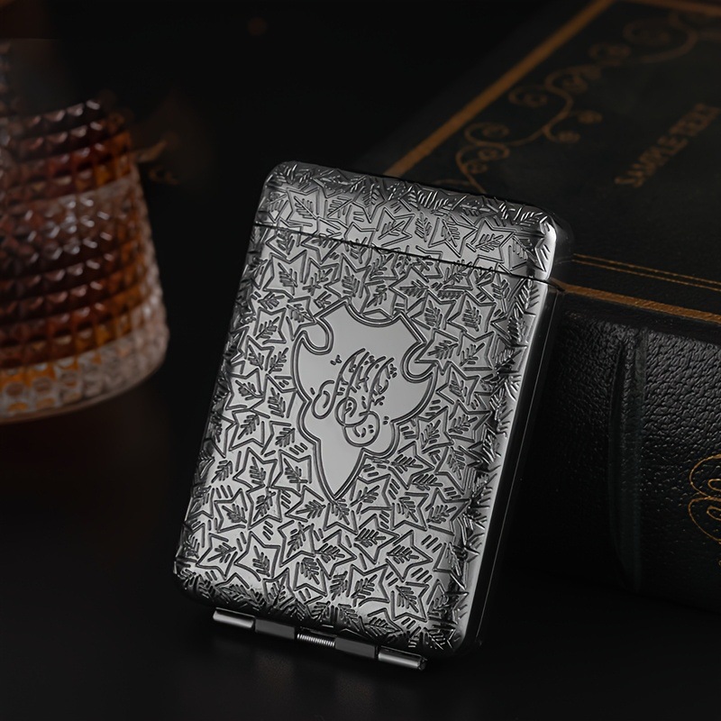 L 93396 Vintage Metal Cigarette Case Retro Metal Cigarette case new pattern Europe and America