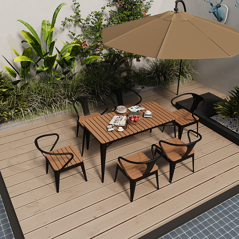 Residencia balcón ocio mesa y silla combinación de patio jardín al aire libre mesa de comedor impermeable al aire libre set de mesa y silla