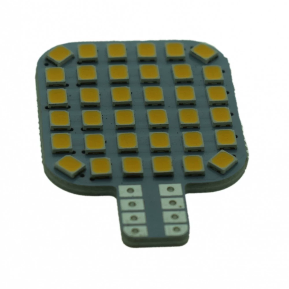 Светодиодная лампа-индикатор T10 2835 36SMD 12V для автомобиля, бесступенчатая регулировка, декоративная атмосферная подсветка, потолочная лампа, теплый белый свет, подсветка номерного знака