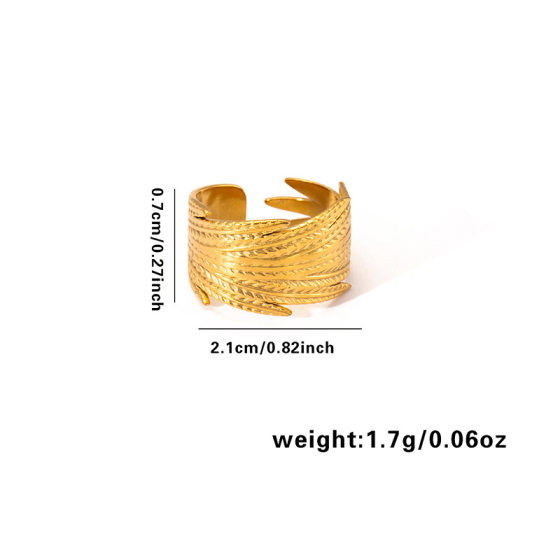 High-grade titanium steel ring light luxury 18k gold plated simple Joker creative niche opening stainless steel ring wholesale