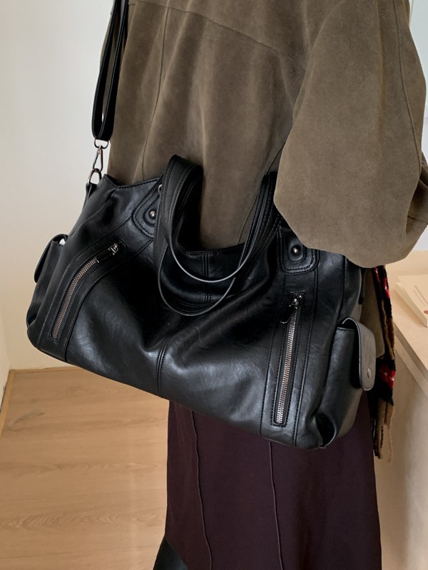 Bolso de brazo retro para mujeres 2025 nueva textura de alta calidad versátil bolso de hombro de gran capacidad de viaje bolsa