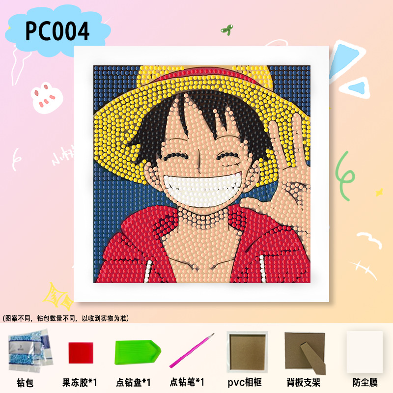 Nueva pintura de diamantes Nezha para niños hechos a mano bricolaje dibujos animados Sanrio pegatinas de mampostería juguetes de diamantes adhesivos para niñas