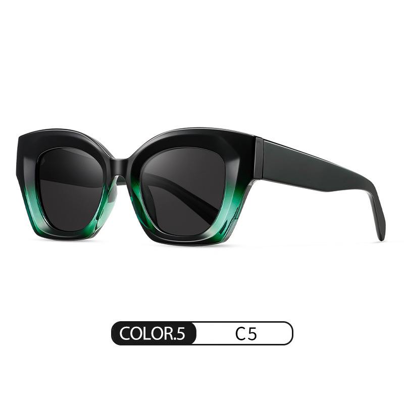 Gafas de sol de venta caliente transfronterizas europeas y americanas S26120 Gafas de sol de hoja polarizada de moda con marco cuadrado retro de alta calidad