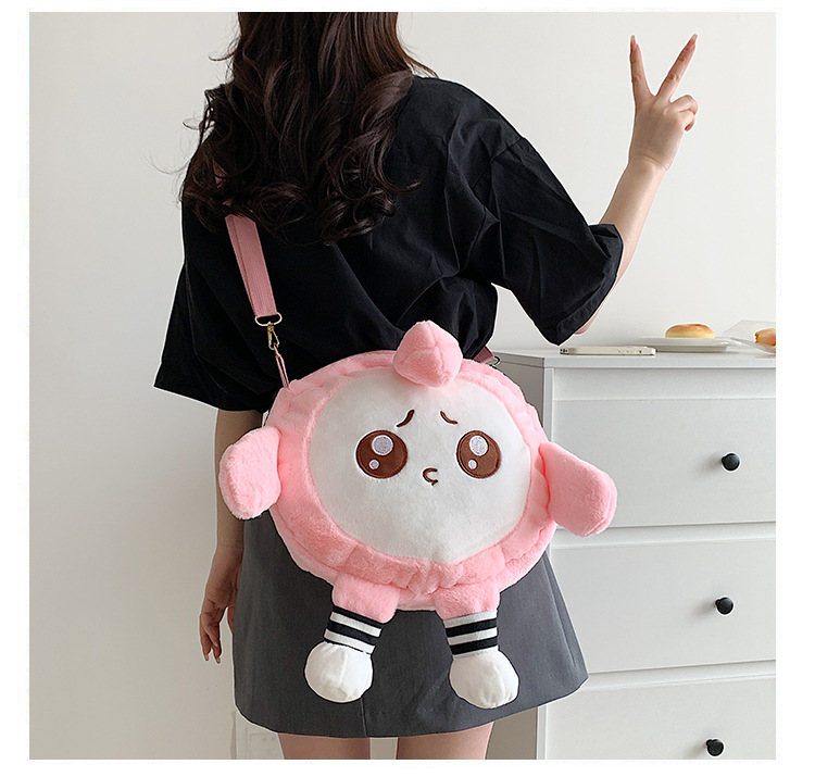 Bolsa de peluche femenina, linda, estilo Coolomi, bandolera, maquillaje, regalo de cumpleaños, al por mayor