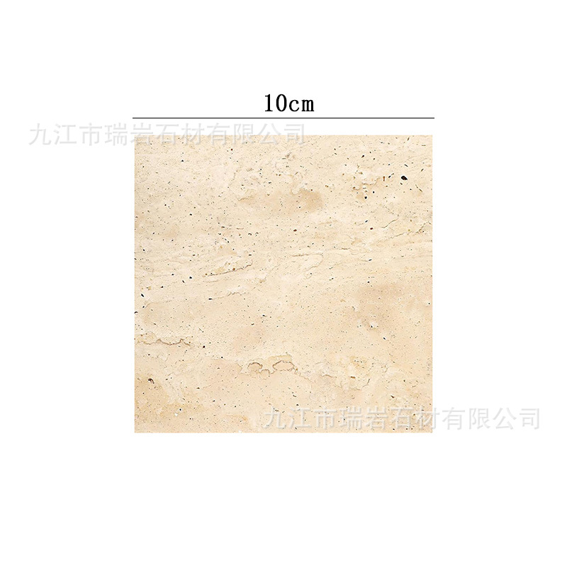 Posavasos de mármol de travertino natural de Amazon transfronterizo al por mayor, posavasos de café de whisky, accesorios de tiro absorbentes