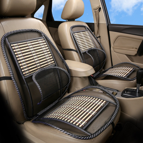 Wholesale car one-piece seat cushion summer bamboo silk cooling cushion bamboo silk universal belt lumbar cooling cushion breathable massage seat cover