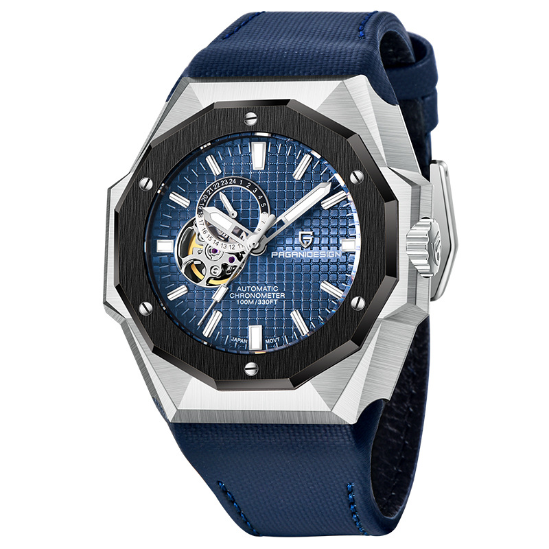 PAGANI bojiani hombres reloj acero Shell reloj mecánico automático luminoso impermeable reloj grande dial YS010