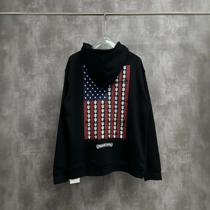 CH Chrome Autumn/Winter Bestseller Wholesale: Vintage Distressed American Flag Zipper Hoodie, available for single purchase CH Chrome Autumn/Winter Bestseller Wholesale: Vintage Distressed American Flag Zipper Hoodie, available for single purchase