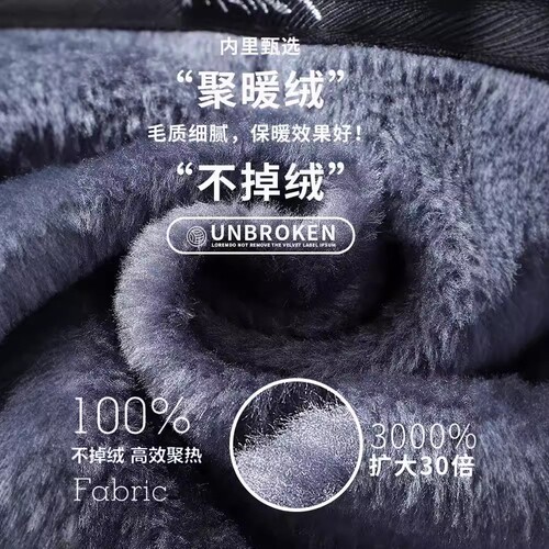 Men's Down-filled Winter Warm Coat, Insulated Heavy-duty Windproof and Cold-resistant Fleece Jacket for Dad