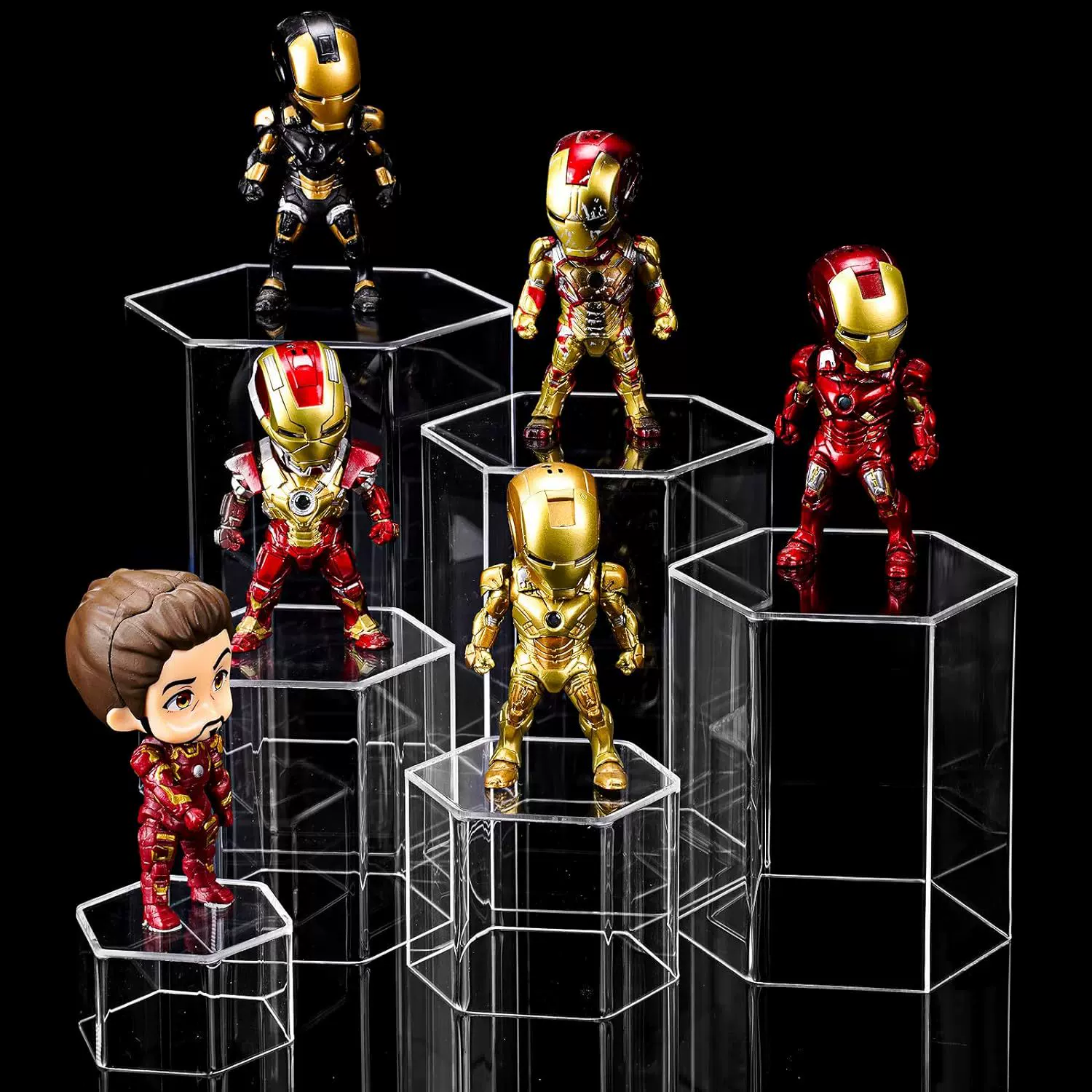 六角立管架包包鞋子陈列柜亚克力六边珠宝收纳盒水杯置物架工厂