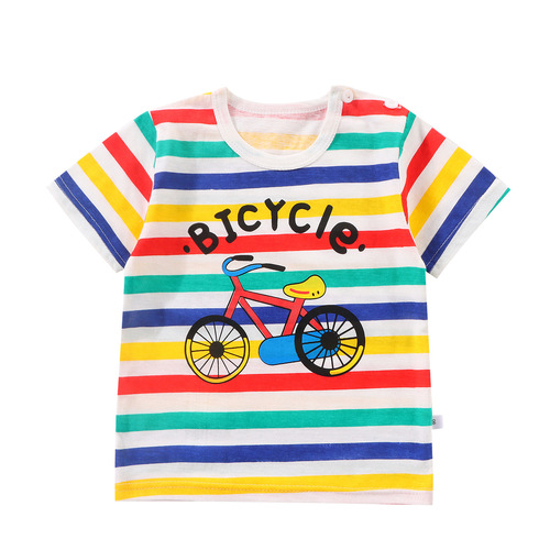 Children's short-sleeved boys' cotton t-shirts, girls' baby tops, summer cotton half-sleeved summer clothes, foreign trade children's clothing wholesale