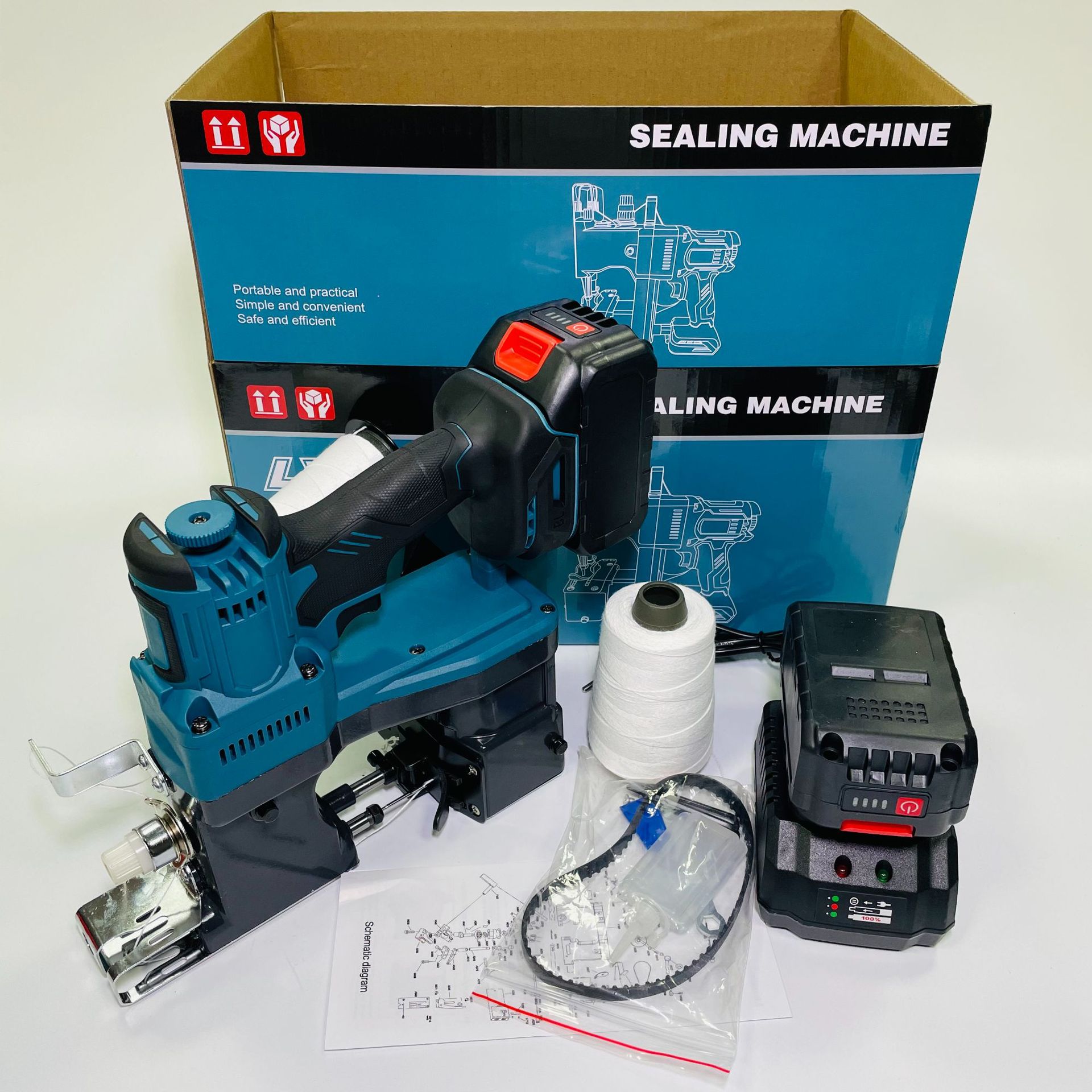 (下单编号253)外贸锂电无刷缝包机封口机(牧田MAKITA电池通配)