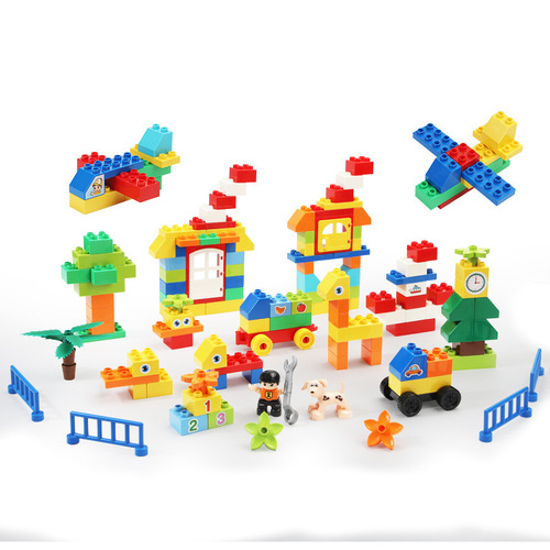 Intelligence-boosting large granular block toys compatible with LEGO compatible for boys and girls to develop intelligence, 2-3-6 years old