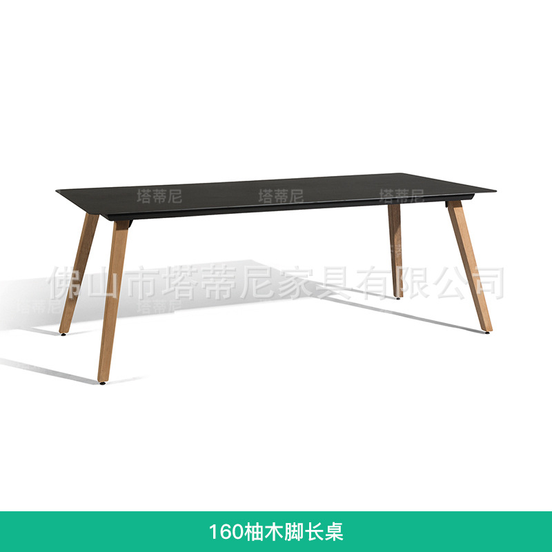 Mesa y silla de teca al aire libre Jardín al aire libre Balcón impermeable y protector solar Muebles de ocio al aire libre Mesa y silla de madera maciza image 12