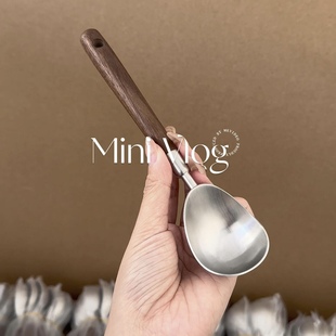 ♡ 304 Stainless Steel Watermelon Eating Spoon, High-Looking Accessible Luxury Household Spoon, Walnut Ice Cream Fruit Scooping Spoon