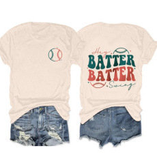 外贸女上衣跨境电商亚马逊新款印花彩棉T恤