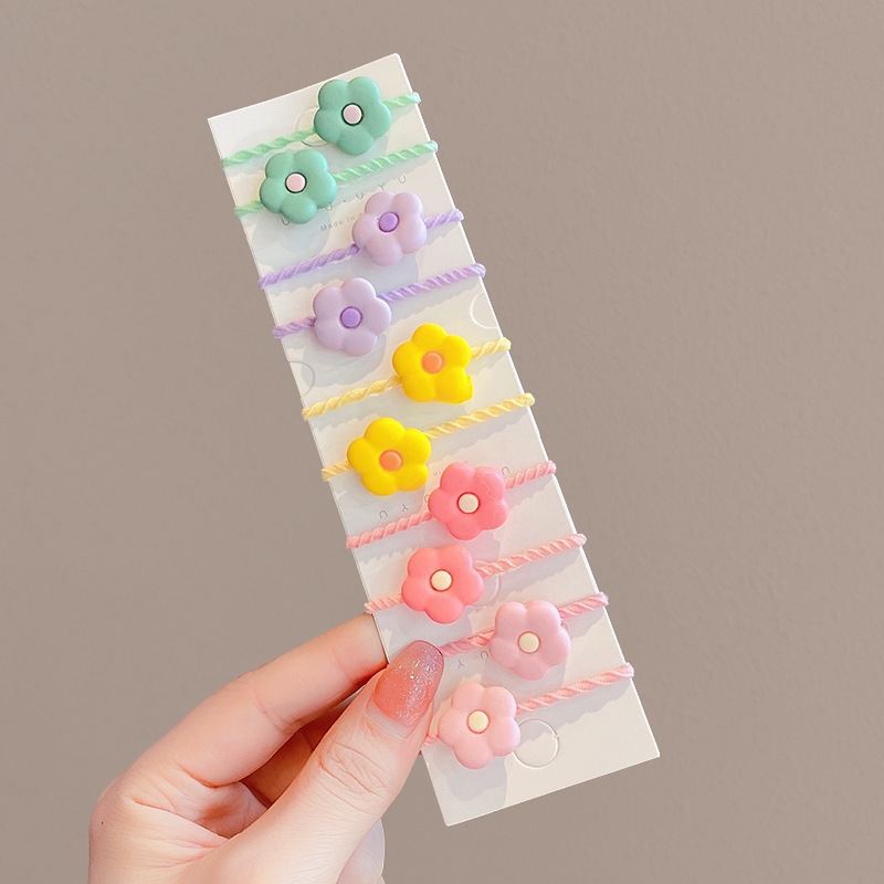 Banda de pelo de pulgar lindo para niños accesorios de corbata de pelo de bebé cuerda de pelo de bebé niña alta elástica no duele el cabello tocado de banda de goma