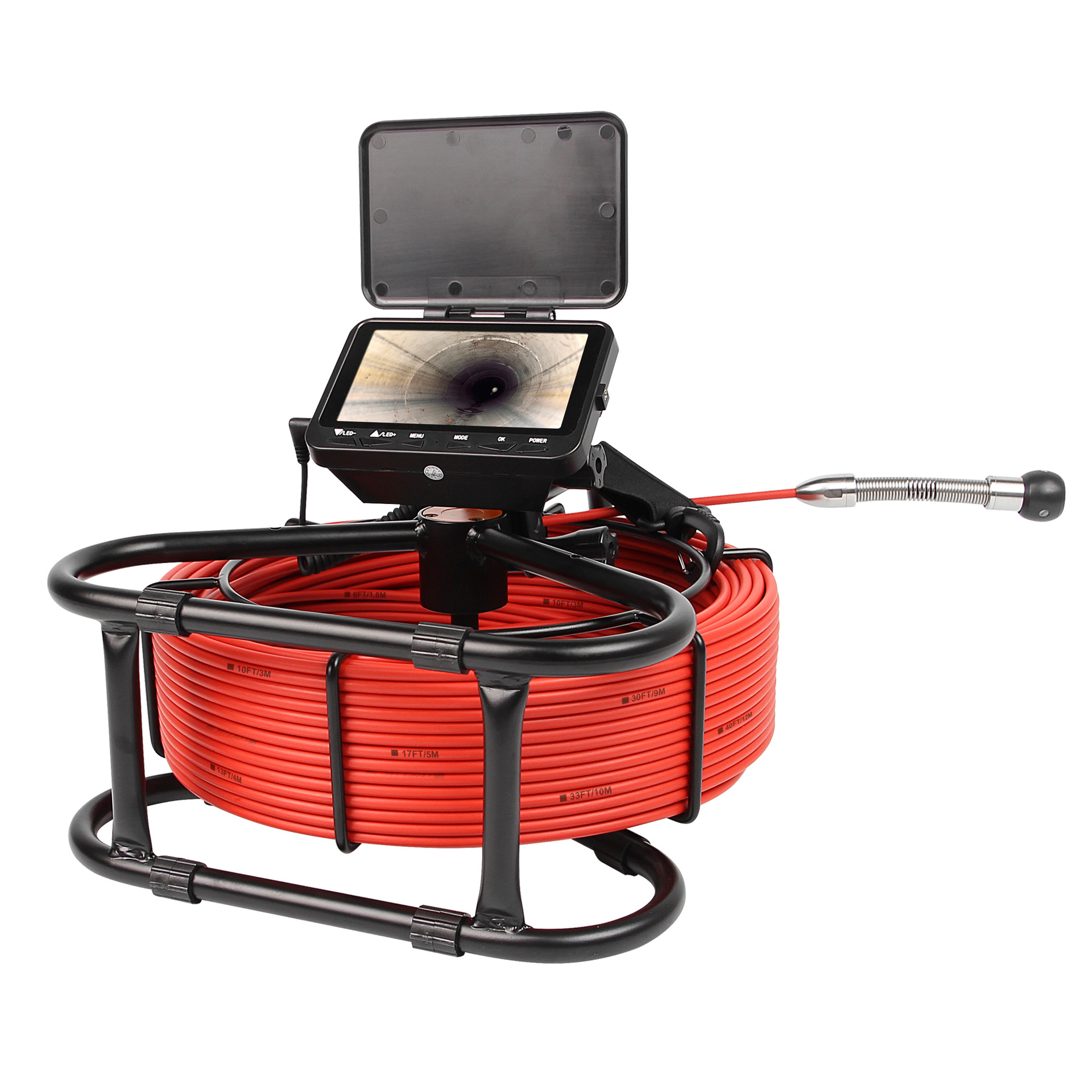 Foreign Trade Cross-border Supply Pipeline Endoscope with Measurement Markings for Photography and Recording 4.3 Inch Screen 16.5mm Small Lens