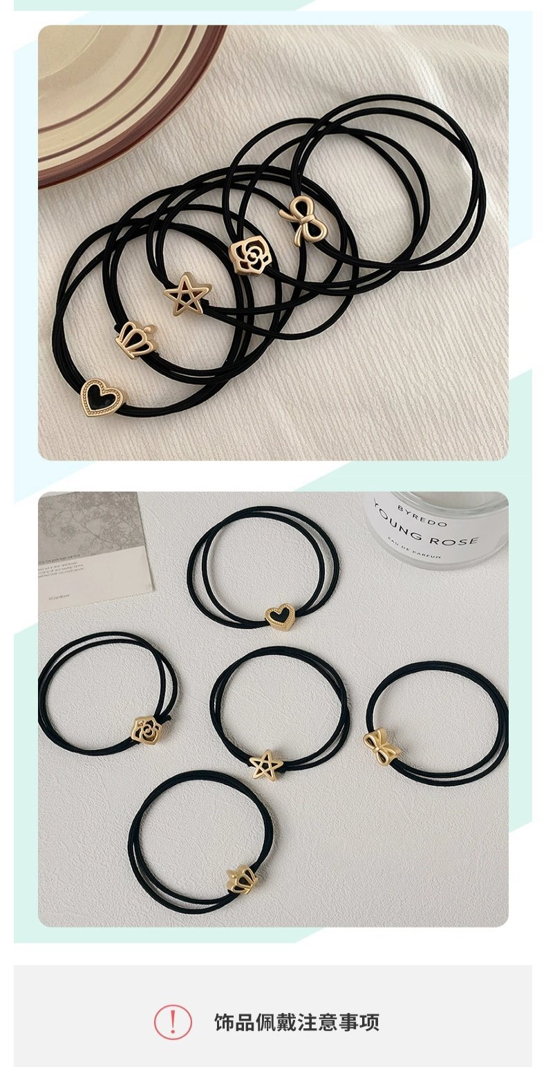 Rubber Band Women's Hair Tie Leather Case High Elasticity and Durable Rubber Band Hair Tie Headband New Classy Adult Headwear