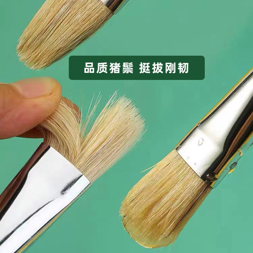 Factory supplies bristle round head oil paint brush single set brush acrylic water chalk brush brush color painting brush