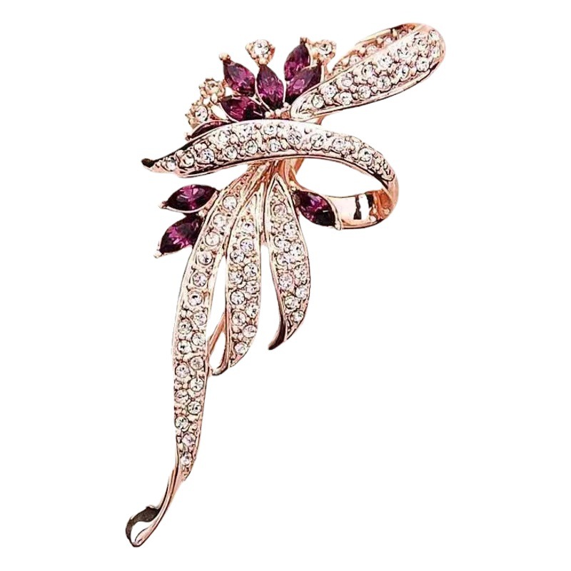 Moda cristal hielo cristal flor broche rhinestone con incrustaciones populares de comercio exterior collar pin ramillete pin Ropa Accesorios