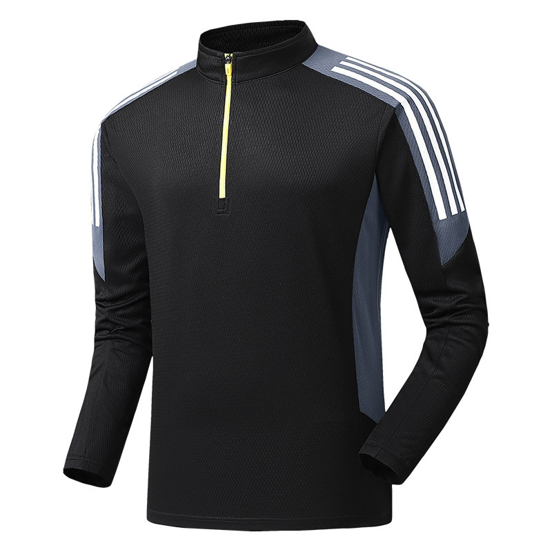 Spring and Autumn Outdoor Hiking Long-Sleeved Quick-Drying T-Shirt Men's Sports Marathon Running Training Clothes Morning Running Hiking and Cycling Clothes