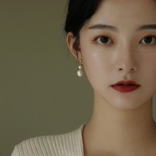 珍珠耳夹女无耳洞流苏耳环冷淡风蚊香盘耳夹感轻奢复古耳饰