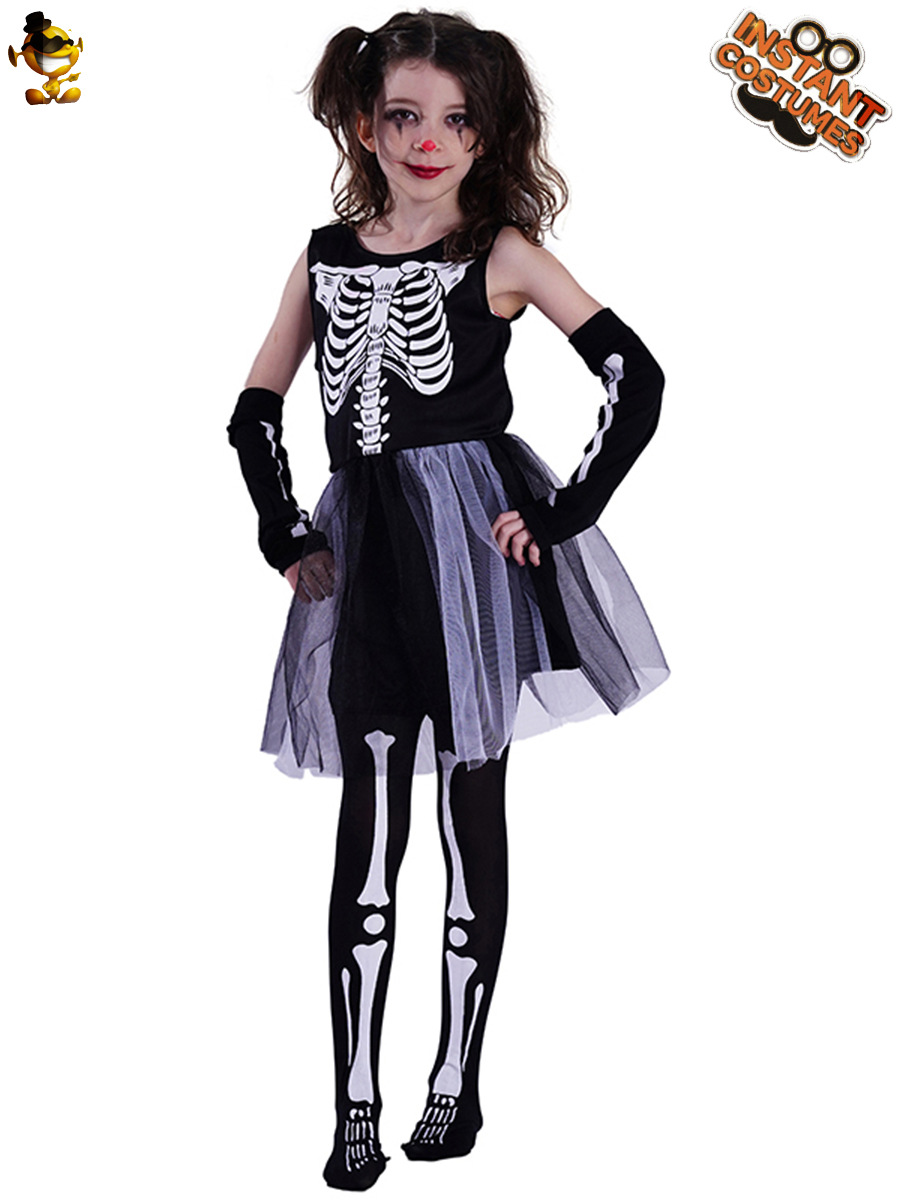 Halloween Chica fantasma hueso de la fiesta de baile de máscaras Cosplay espectáculo de escenario Disfraces