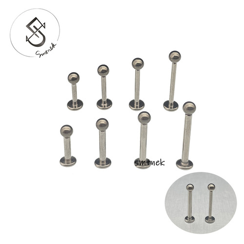 SMTNEK G23 titanium alloy inner tooth lip nail earrings, precision polished and high-brightness, cross-border exclusive for quick delivery