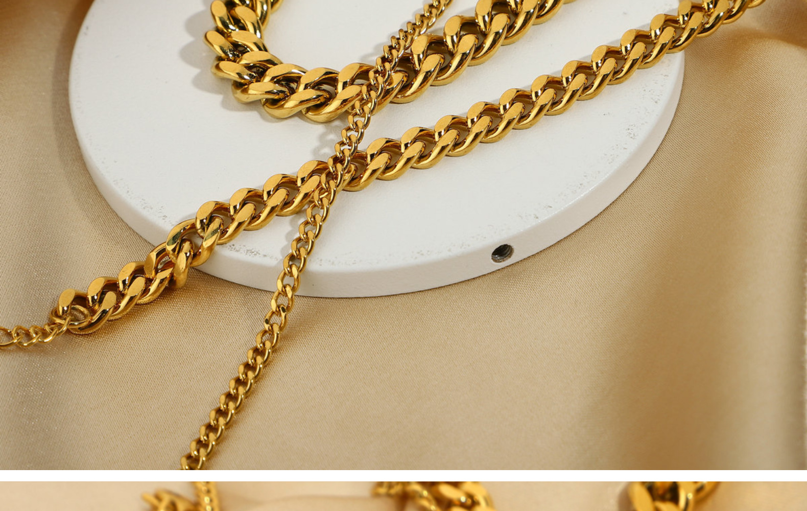 Einfacher Stil Geometrisch Vergoldet Fußkettchen Halskette display picture 12