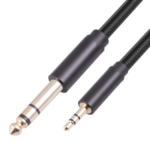 New metal shell gold-plated head 3.5mm to 6.35mm public stereo mobile phone amplifier mixer audio cable