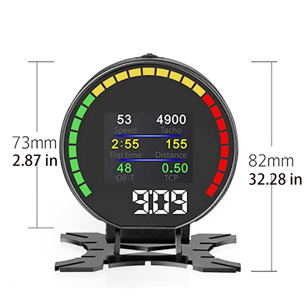 P15 Intelligent Driving Computer Obd2 System 2.84inch Lcd Color Screen Information Does Not Require Reflection for Hud Head-Up Display