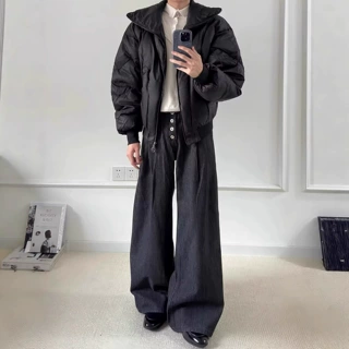 美式潮牌伞兵裤薄时尚休闲褶皱机能休闲裤情侣工装裤2025年春季
