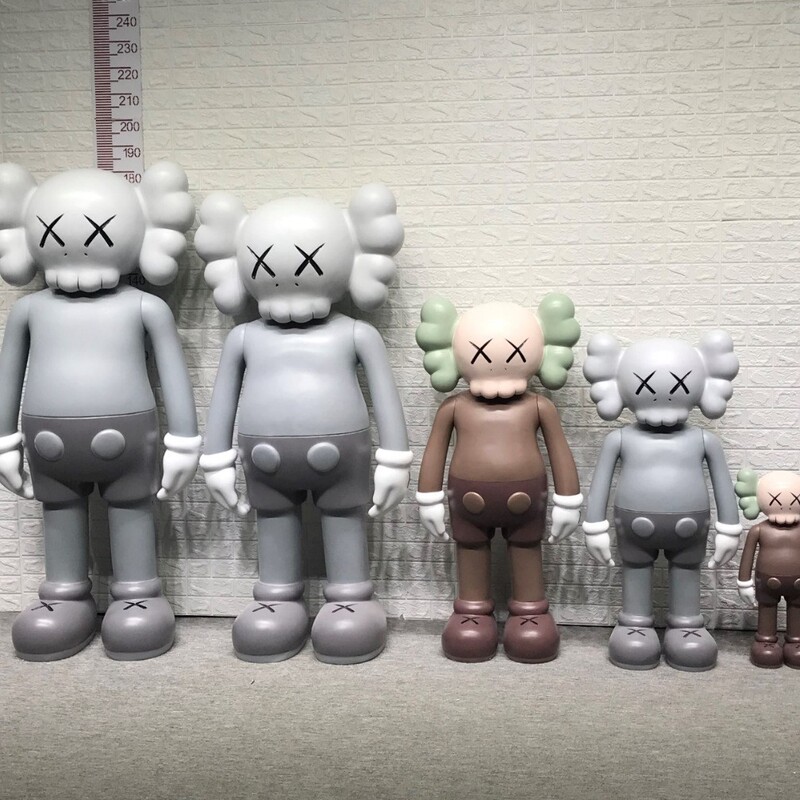 インターネット有名人のトレンディな Kaws 漫画のグラスファイバー彫刻人形暴力的なクマのセサミストリートホームディスプレイ床置き大型装飾品|undefined